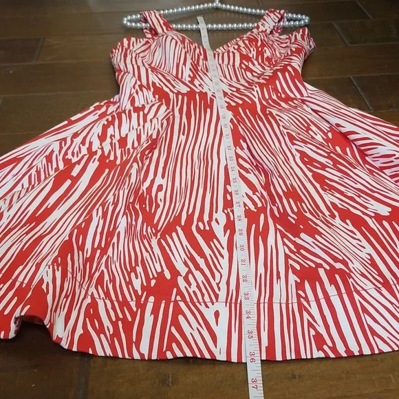 Calvin Klein Red And White Sundress - Picture 7 of 12